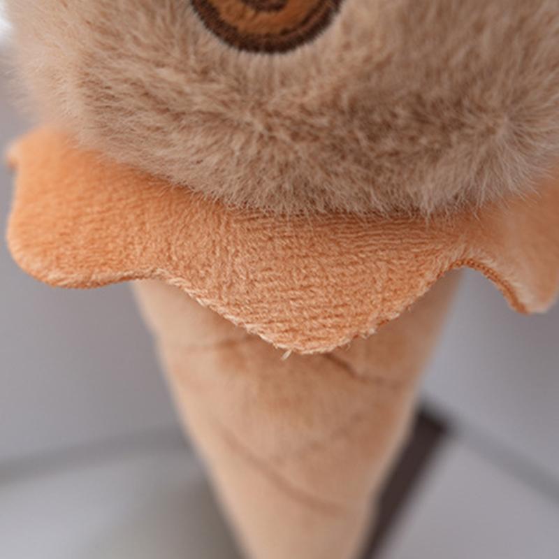 Funny Ice Cream Shape Capybara Plush Toys Keychain Cute Plush Doll Pendant Backpack Decoration Accessories Car Keyring Kids Gift