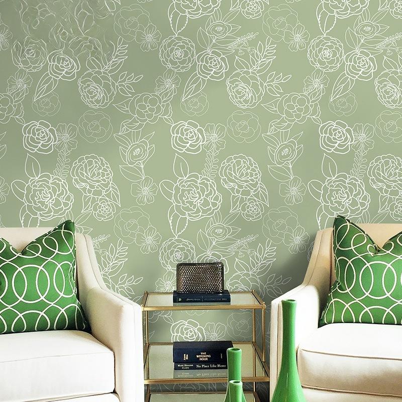 Waterproof PVC Self-adhesive Wallpaper Bedroom Background Wall Furniture Renovation Sticke