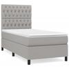 3141977 vidaXL Divan Bed and Mattress Light Grey 90x190 Cm Fabric