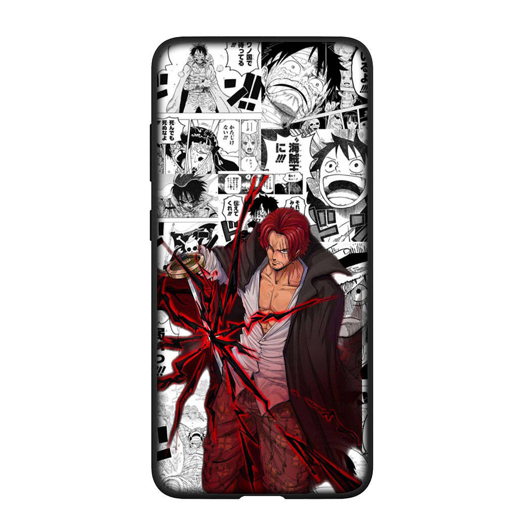 Phone Case for iPhone 17 15 16 Plus Redmi Note 14 12 11 13 Pro Max Huawei P30 P20 Lite OPPO A60 A40 A80 A38 A54 Red Hair One Pieces Luffy Shanks Cover
