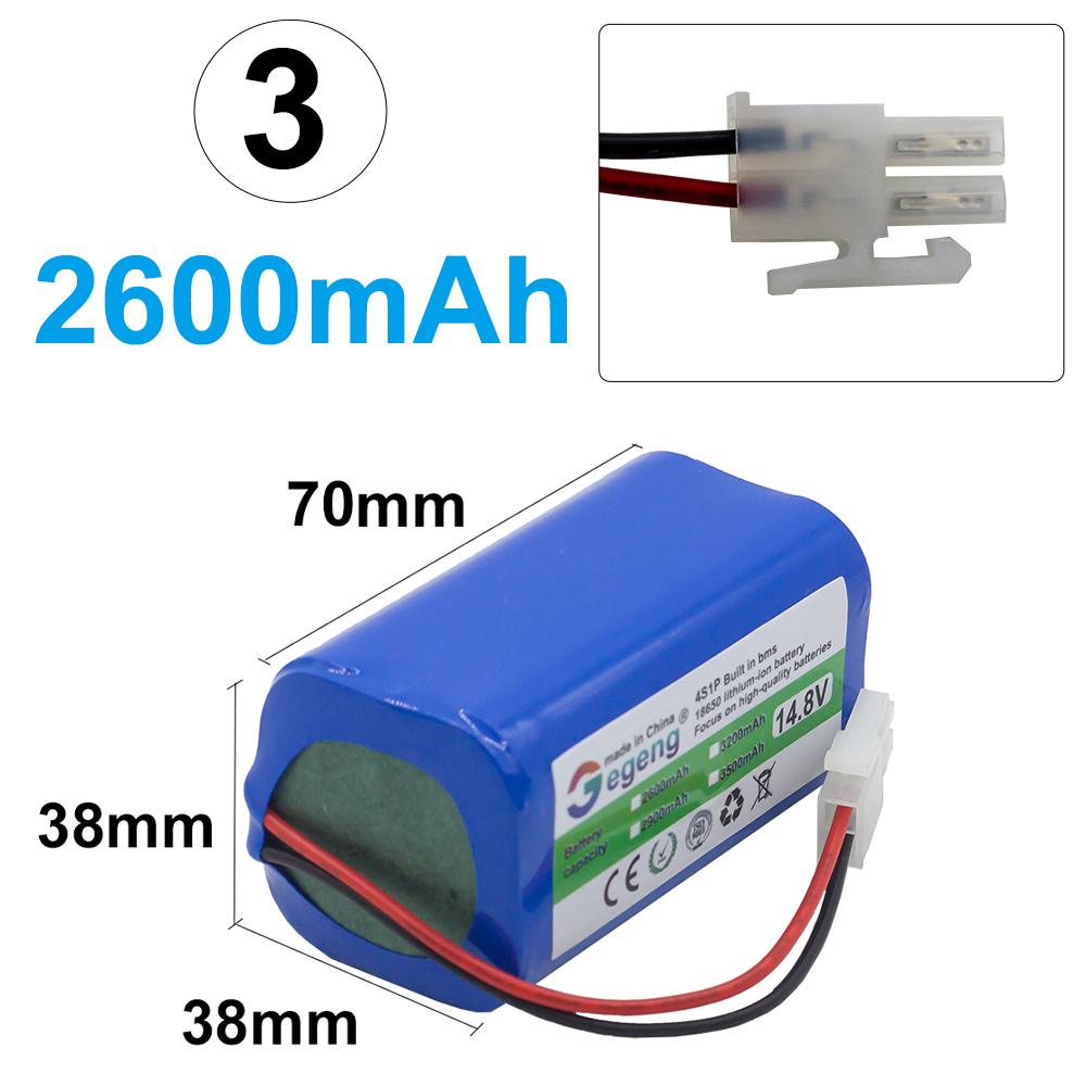 Gegeng 14.8V/14.4V 4S1P 2600mAh Vacuum Cleaner Battery forPanasonic/ILIFE/FLYCO/Eufy/POLARIS/RoboVac/Deebot /Conga Excellence