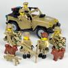MOC Black SWAT Small Pellet Building Block Doll Police Car Off-road Vehicle Boy Military Set Building Toy