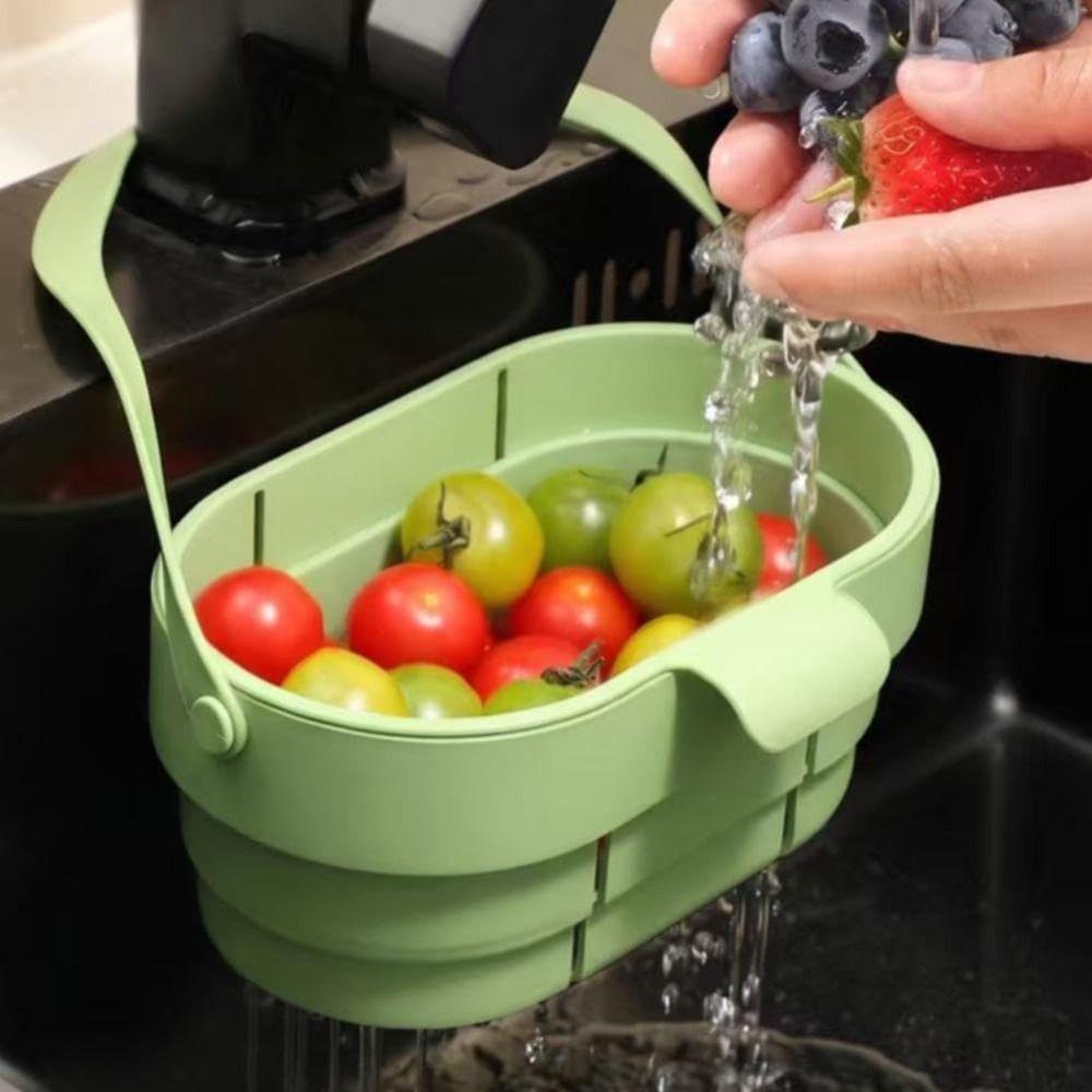 Collapsible Fruit Washing Basket Hanging Food Strainer Filter Kitchen Supplies