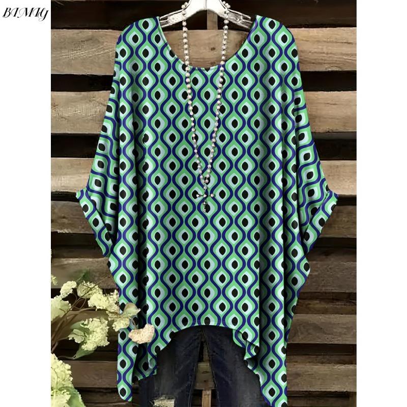 Women's Bohemian Floral Print Tunic T-Shirt Short Sleeve