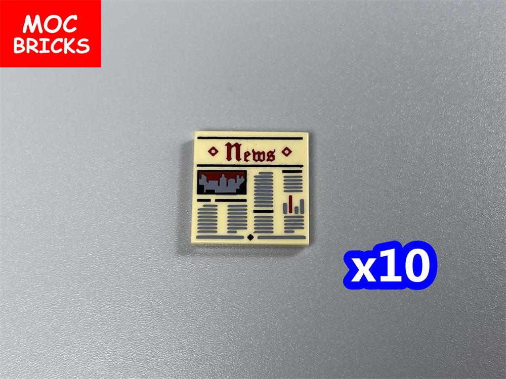 MOC Bricks DIY Printed Tile 1x1 1x2 2x2 2x3 1x4 Solar Panel Gauge Map Compass Assembled Building Block Accessories Kids Toy Gift