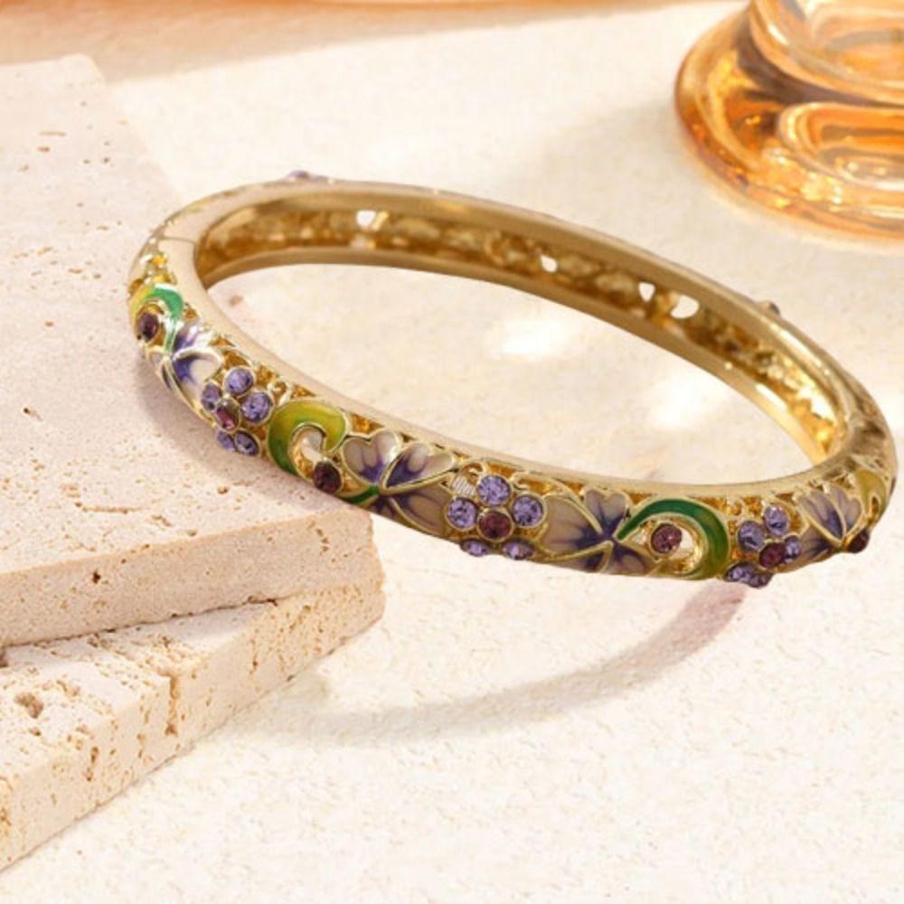 Китайский ажурный браслет с цветком, двойной браслет, женский браслет на руку, ювелирные изделия, подарки