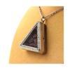 Stones and Minerals. Raw Rhodolite Garnet Necklace. Triangle Model.
