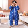 Kids Cotton Sleepsuit Winter Warm Pajamas Toddlers Children 1-12 Years Thickened Footed Sleep Bag