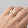 Unique Gold Color Flower Ring Exquisite Design Sparkling Inlaid Open-end Ring Sweet Crystal Zirconia Ring Vacation Accessories