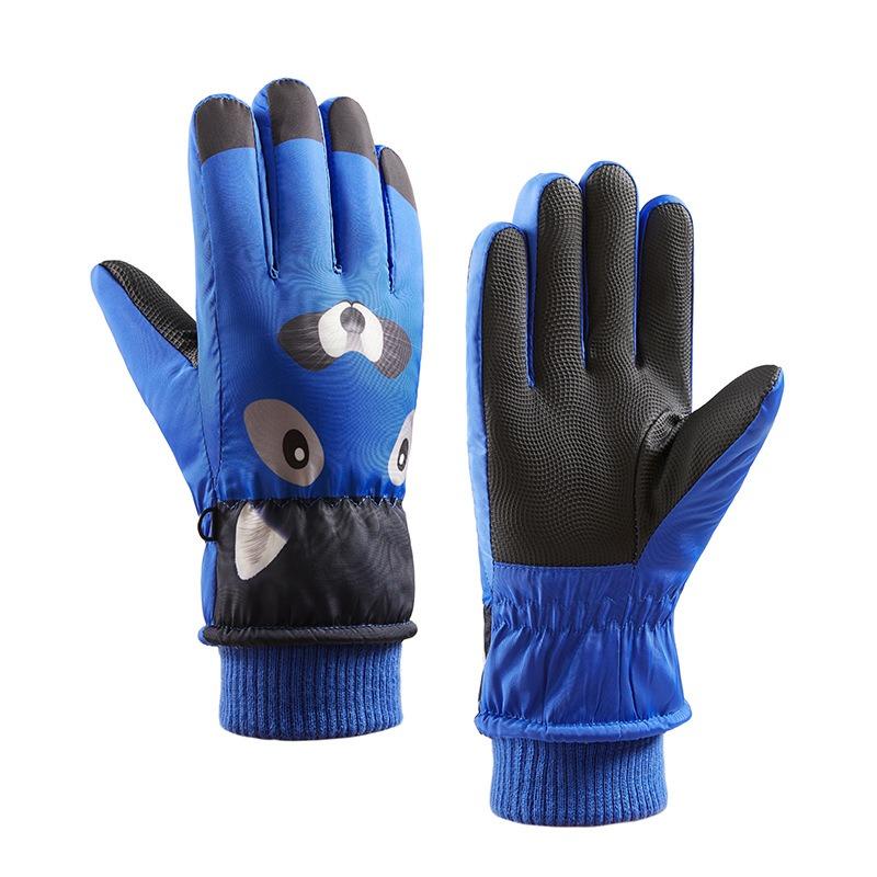 Детские лыжные перчатки Человек-паук Зимние для мальчиков Сохраняют тепло Игра в снегу Водонепроницаемые Детские флисовые Утепленные Студенческие Шейный Хлопок