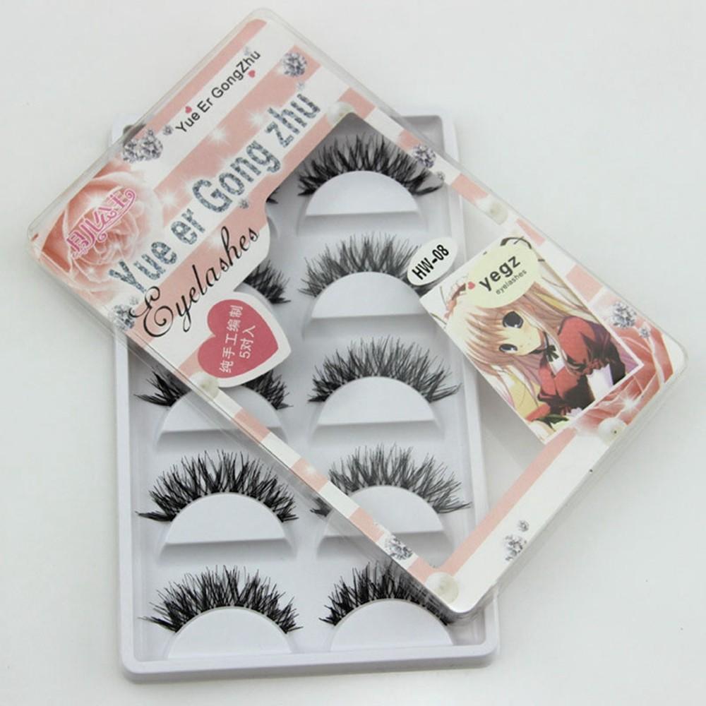 5 Pairs Natural Soft Long Eye Lashes Extension Cosmetic False Eyelash