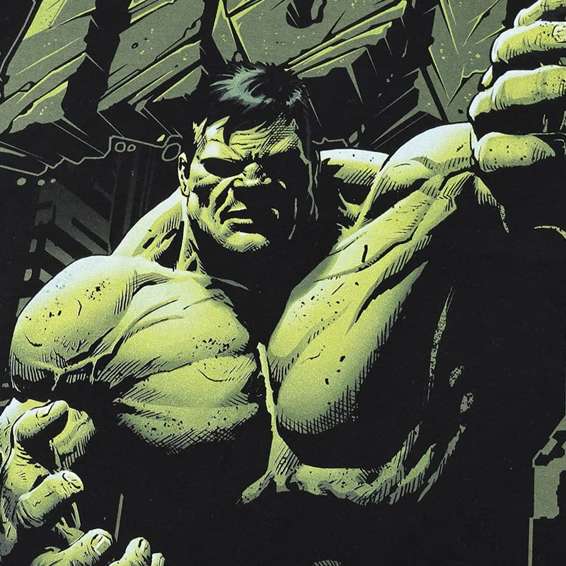 MARVEL Marvel с коротким рукавом Халк Мстители Человек-паук Американские комиксы Персонаж Товары Представлены Черная футболка размера L Мужская [Товар]