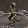 Solid Brass Ancient Animal Tyrannosaurus Rex Statue Car Decoration Craft Home Decor Accessories Retro Brass Dinosaur Miniature F