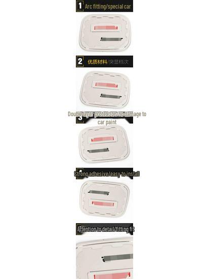 Luxgen Grand 7 Stainless Steel Fuel Filler Cap Scratch-Resistant Decorative Sticker Accessory