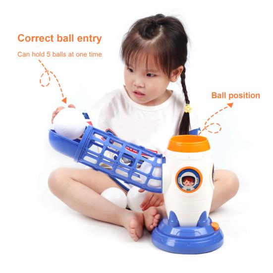 Kids Baseball Pitching Machine Independent Training Simple Operation Auto Release Battery Powered Baseball