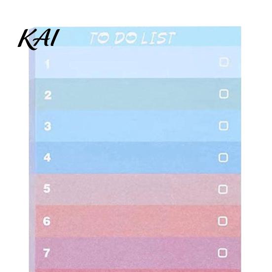 Removable Adhesive Paper Gradient Checklist Sticky Notepad, Self-stick To-do List Pads, Macaron Color to Do Notepad Tearable Planner Memo Pad