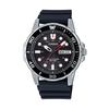 Men's Stainless Steel Quartz Resin Strap, Black, 22 Casual Watch (Model: MTP-S110-1AVCF)