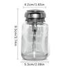 Push Down Glass Empty Pump Dispenser For Nail Polish Alcohol Makeup Remover Clear Refillable Bottle Liquid Cleanser Storage