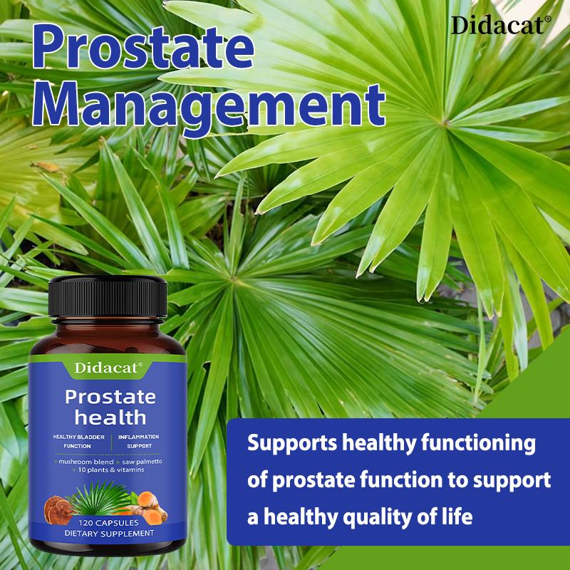 Prostate Health Capsules Contains Saw Palm Dance Mushroom Vitamin C Selenium to Maintain Prostate Health 120 Vegetarian Capsules