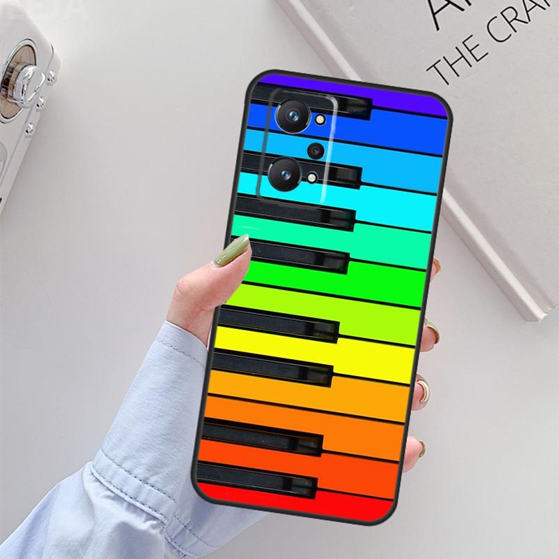Музыкальные клавиши пианино Для Realme C61 C75 C55 C51 C21Y C25S C67 C53 13 12 10 11 14 Pro Plus GT 6T 6 5 GT7 Pro Чехол