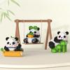 500PCS Creative Cute Mini Panda Building Blocks Micro Bricks Assemble Decoration Toy With Box Birthday Gift for Boys and Girls