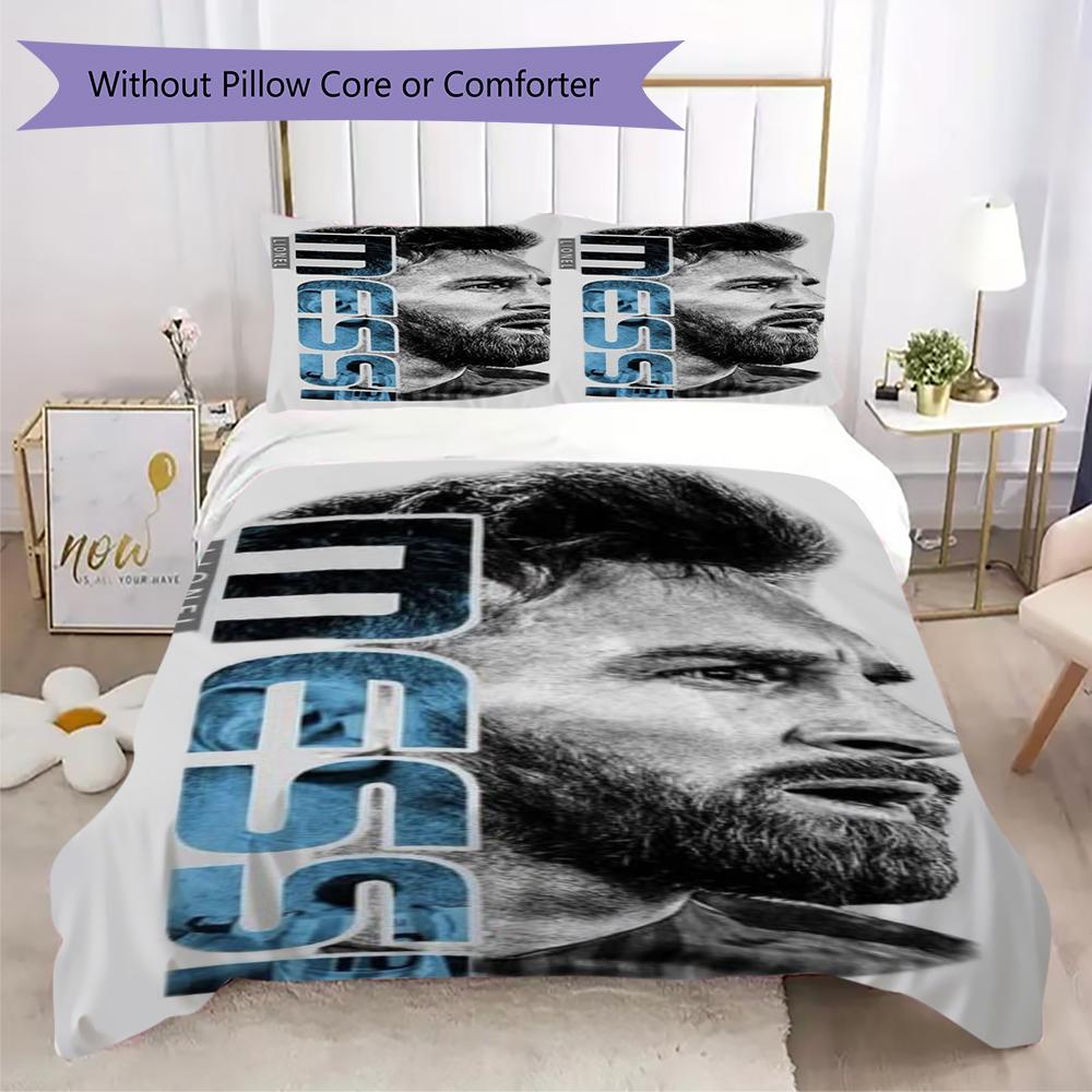 Lionel Messi Football Legend Bedding Without Core 1 Duvet Cover 2 Pillowcase Without Core Christmas Birthday Gift Bedding Set