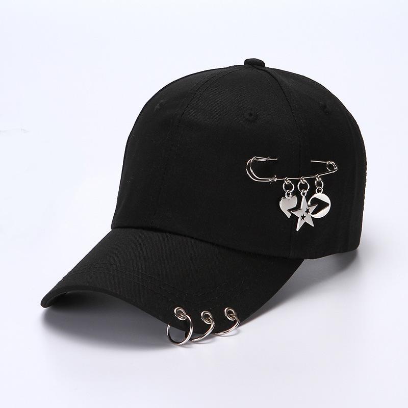 Бейсболка в стиле хип-хоп с кольцом Snapback Кепка для женщин и мужчин Кепки для дальнобойщиков Регулируемые козырьки Винтажные железные цепочки Кепки для отдыха на природе Кепка для папы