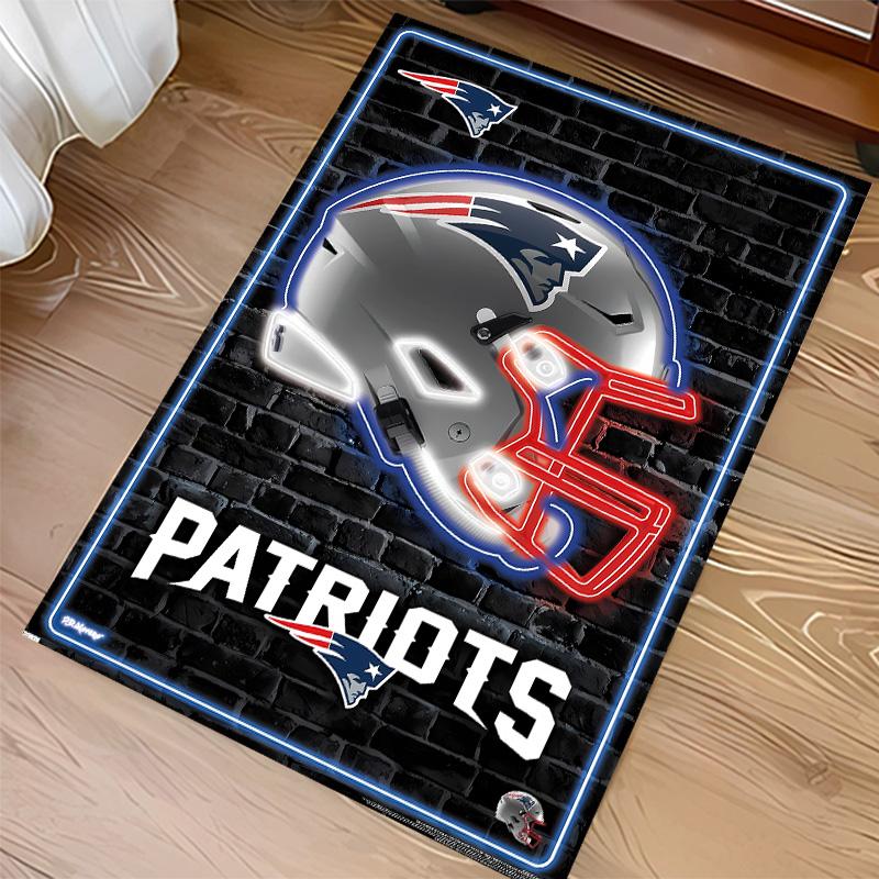 Patriot Logo Print Area Rug - Soft, Washable Non-Slip Indoor Mat for Office Chairs, Living Room, Home Office Decorative Rug