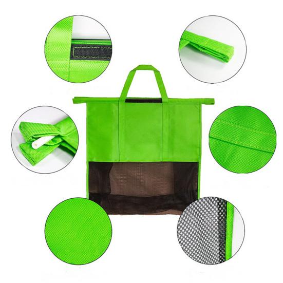 4Pcs Trolleys Bag Reusable Shopping Bags with Reinforced Handle Large Capacity Reusable Folding Trolley Bags
