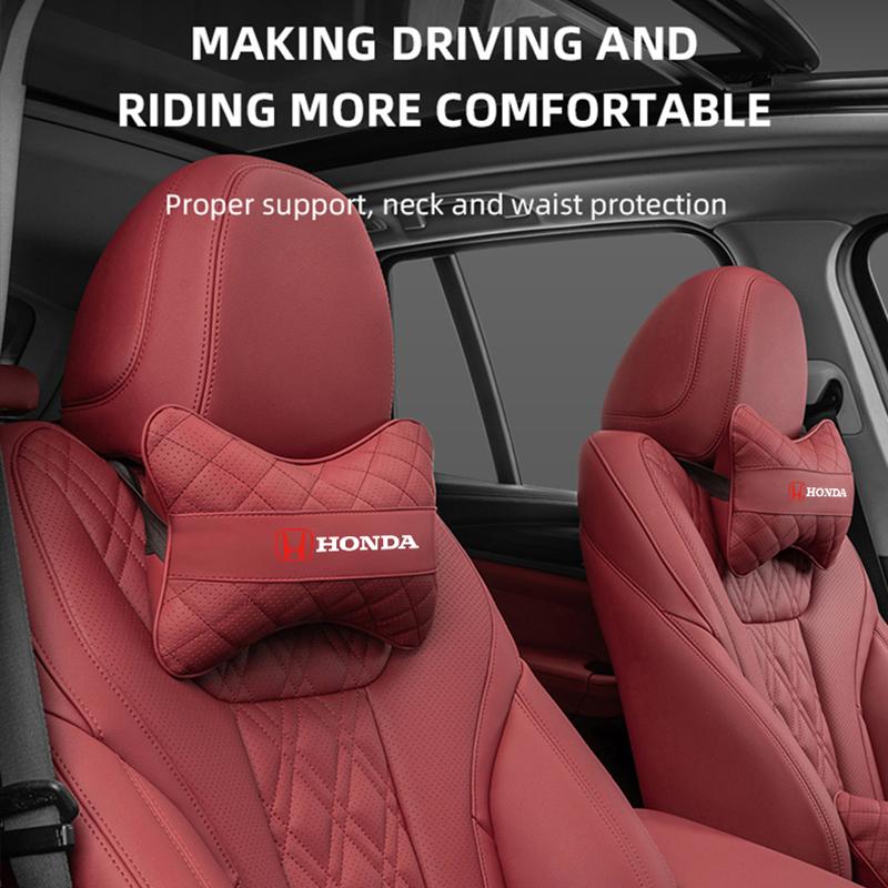 AQL1 Car Seat Headrest Neck Pillow Waist Cushion Accessories For Honda Civic Fit Accord City Vezel CR-V S660 Odyssey HR-V Insight