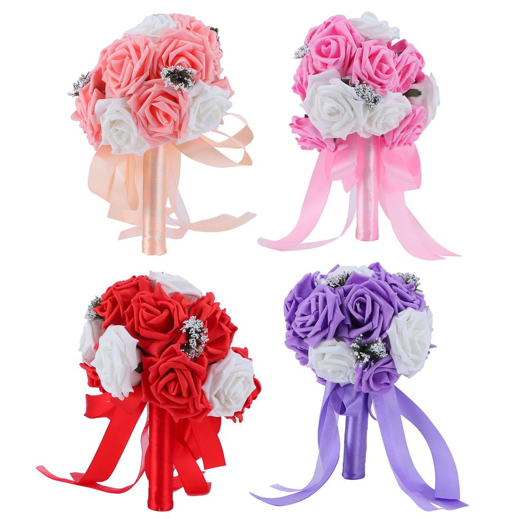 Свадебный букет из искусственных цветов PE для свадебной сцены, офиса, украшения дома