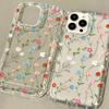 Flower Phone Case For iPhone 14 Pro Case iPhone 13 11 12 16 15 Pro Max XR X XS 7 8 Plus SE Shockproof Soft TPU Clear Cover Funda