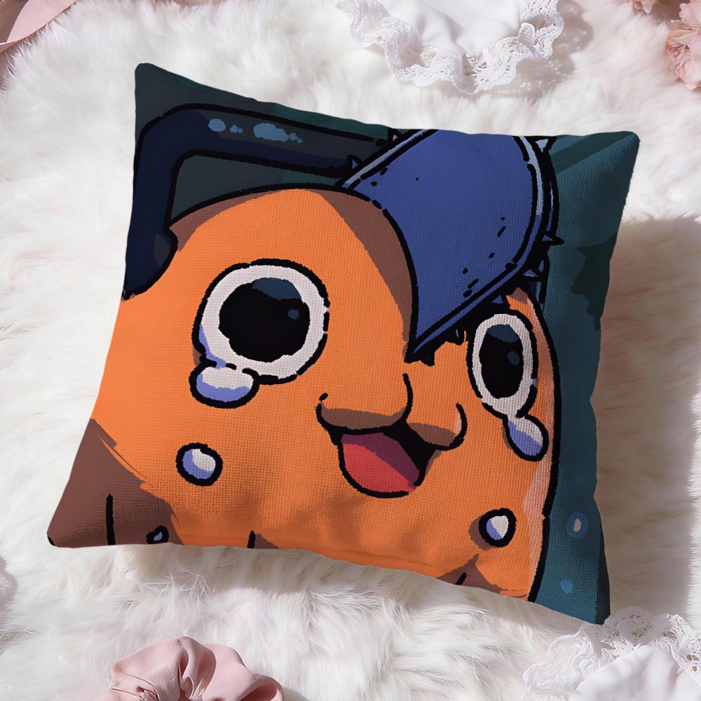 cChainsaw Manss anime Cushion Cover Premium Comfort Reversible Pillow Cove -Two in One Design for Any Room & Car Interior