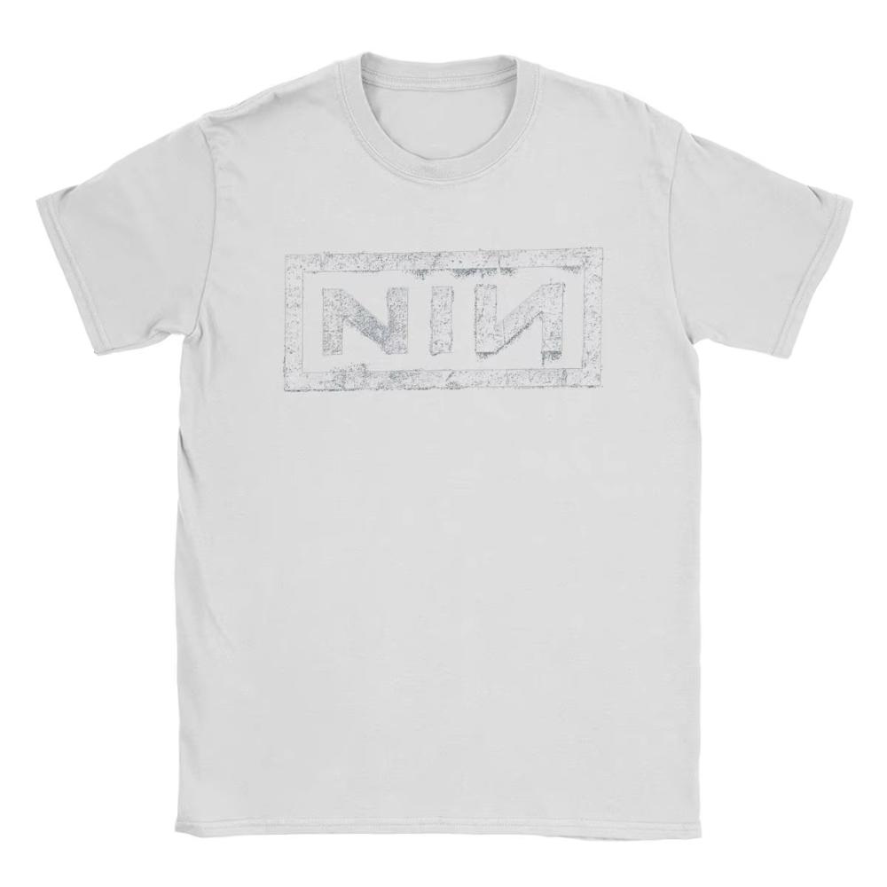 NIN Retro Logo Nine Inch Nails T-Shirt Men's Women Fashion Cotton Tee Shirt Round Neck Short Sleeve T Shirts Gift Idea Clothes