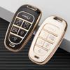 TPU Car Key Case Cover 6 Buttons for Hyundai Ioniq 5 Solaris Sonata Hybrid NEXO NX4 New Grand Santa Fe Tucson 2020 2021