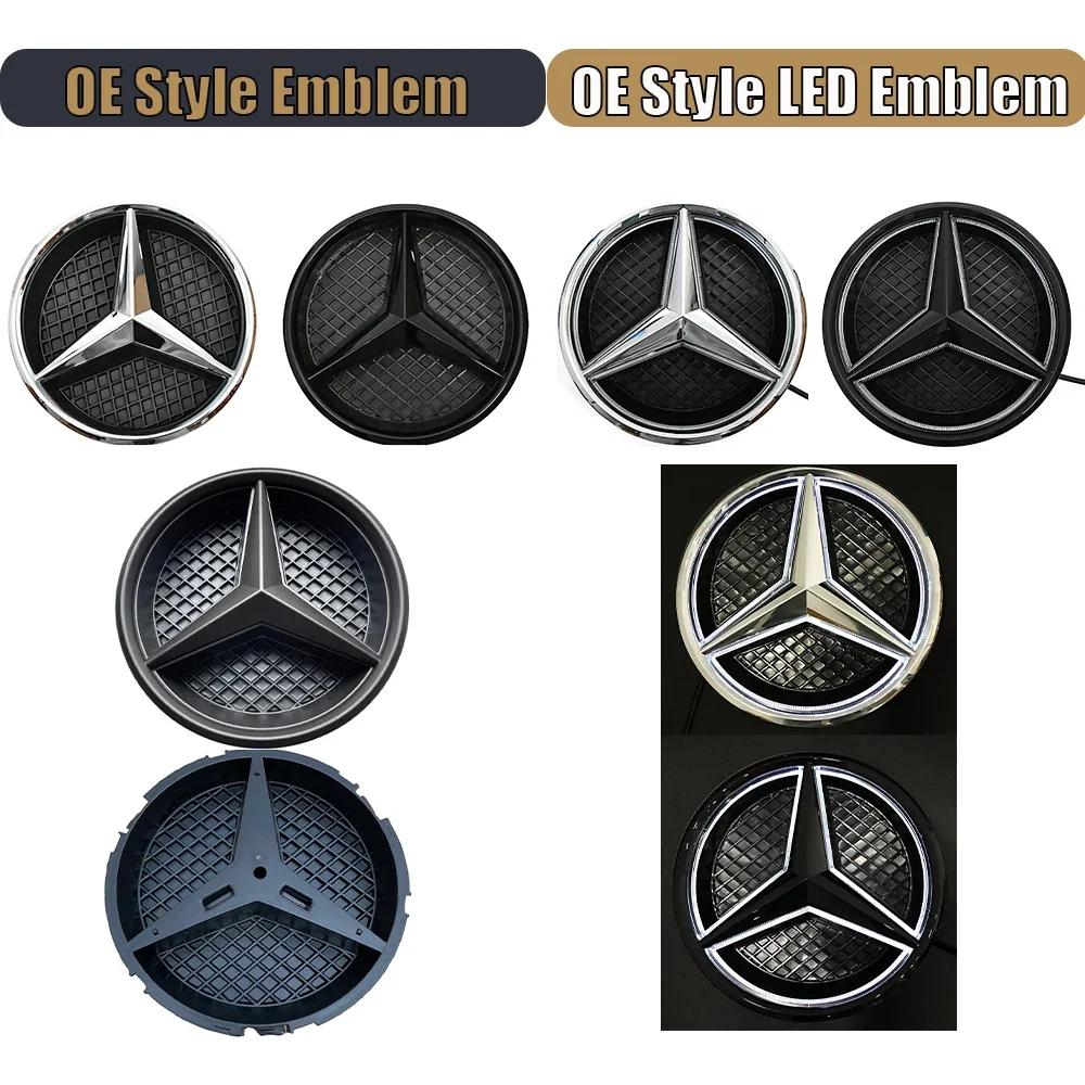 WXMDP1 C200 E200 For Mercedes Benz OE Style Chrome Silver Front Grill Emblem Fit For Mercedes Benz GLC GLE GLS-Class X166 X253 Chrome S