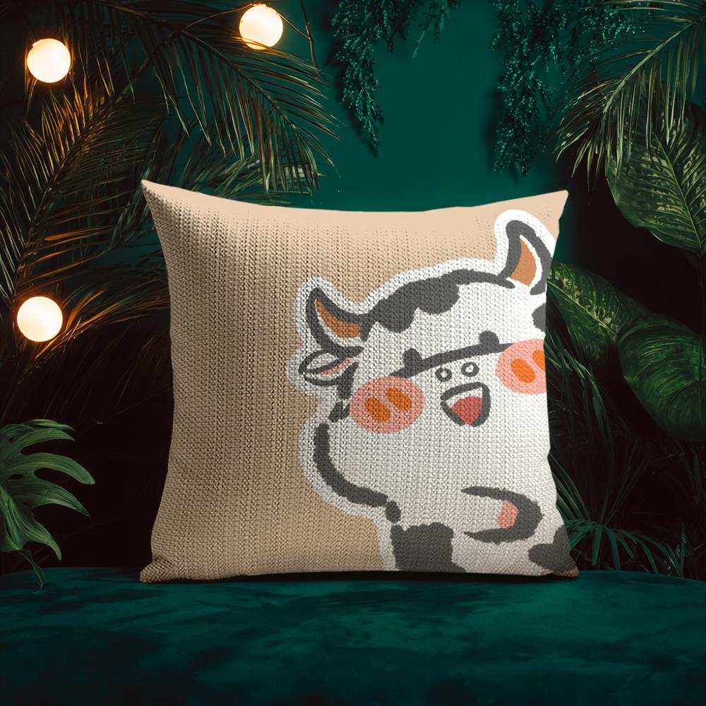 Cute Heartwarming Animals Zodiac Signs Cushion Cover Silky elegant Comfort Sofa Bed Invisible zipper Beach pillowcase