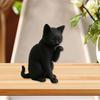 Модель Черной Кошки, Миниатюрное Украшение в Форме Кошки, 3D-печатная Матовая Черная Декоративная Фигурка для Рабочего Стола, Прихожей, Спальни