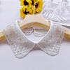 Embroidered Bead Collar Detachable Shirt Lace Up Shawl Cloak Fake False Collars
