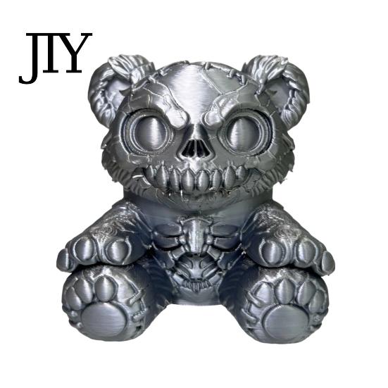 Dark Rebellious Car Decor Creepy Bear Trailer Hitch Cover, 3D Printed Exhaust Cap, Towing Durable Cover Ball Dust Cap for Truck SUV, Halloween