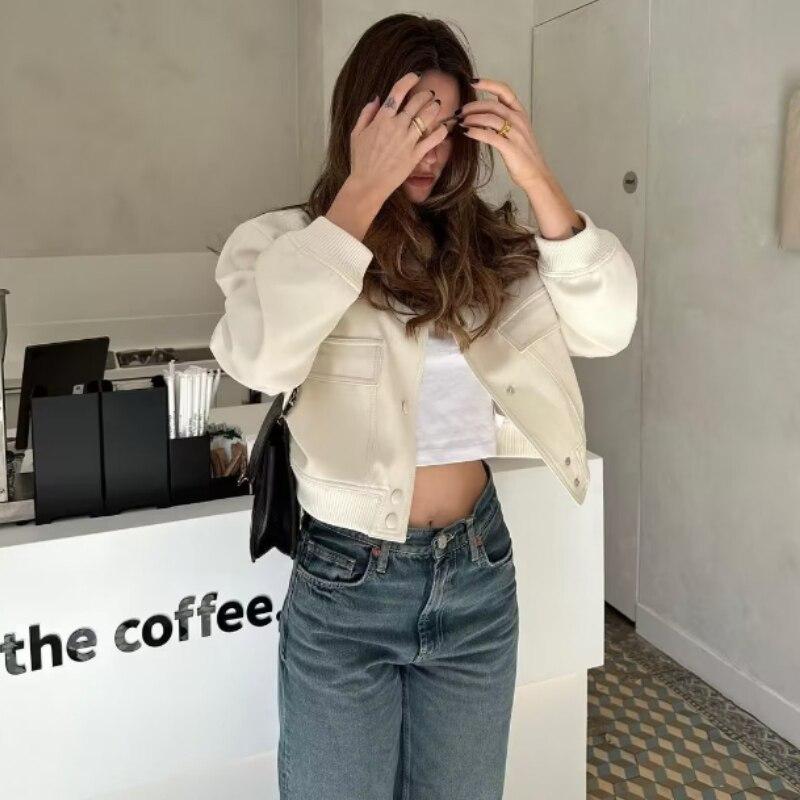 Осень-зима однотонная женская куртка с карманами с длинным рукавом офисные женские пальто повседневные однобортные куртки женская мода 28087