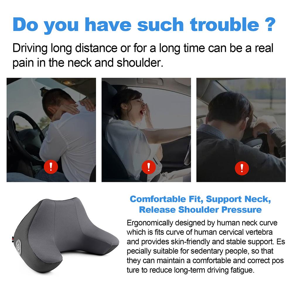 Car Headrest Pillow Cushion Memory Foam Breathable Head Neck Support for Subaru 2012-2024 Toyota 86 2012-2024