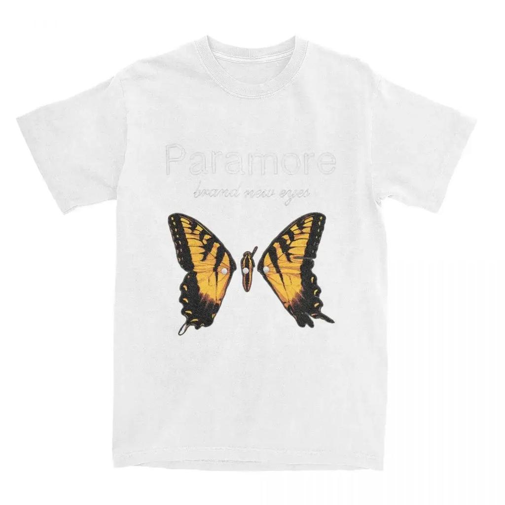Y2k Fashion Casual T Shirts Paramore Butterfly Logo Shirt Outfits Vintage Cotton T Shirts Tee Clothing Printed Cotton Top Unisex