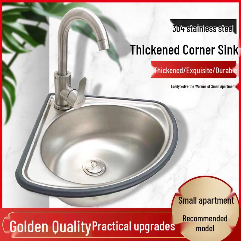 Yipan 304 Stainless Steel Kitchen Corner Sink