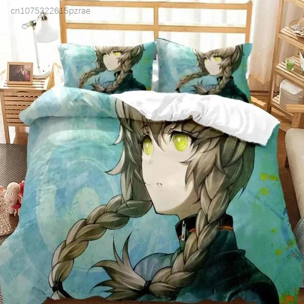 3D Print Anime Steins Gate Kurisu Makise Bedding Set Bedroom Soft Modern Bedspreads Comefortable Duvet Cover Quilt  Pillowcase