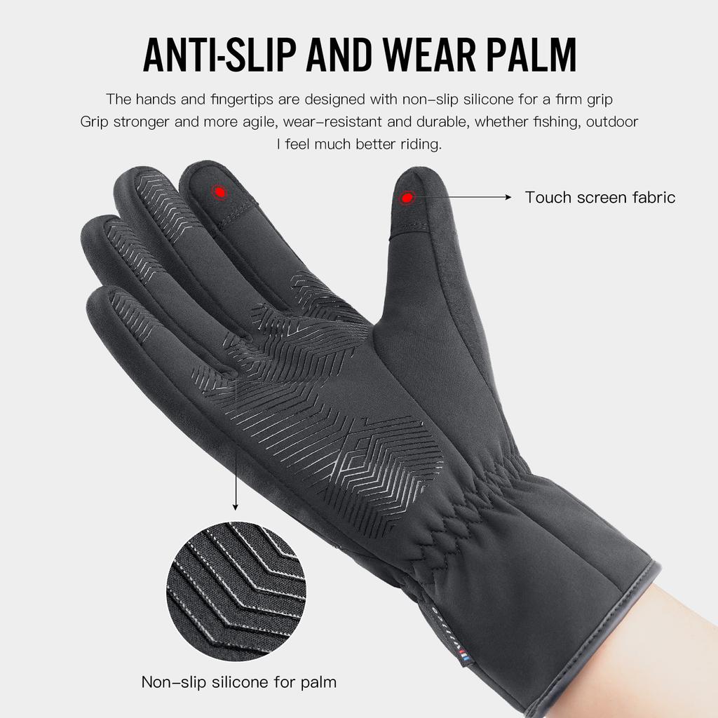 New Waterproof Winter Gloves Men Touchscreen Non-Slip Unisex Thickening Windproof Warm Cycling Cold Gloves Fashion Sports Gloves