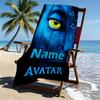 Custom Name Personalized Avatar Print Beach Towel, for Trip Camping Beach Party Home Decor, Birthday Gift for Family & Friends