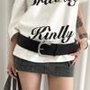 Designer Women's Belt Black White Brown Dress Jeans Belt Retro Wide Waist Belt  Spicy Girls
