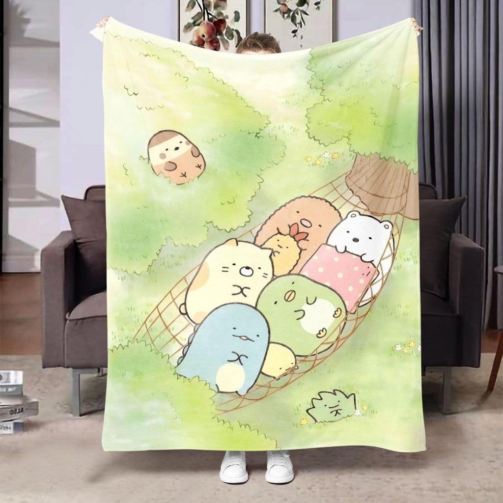 Corner Creature Cartoon Anime Moisture Absorbing Heating Flannel Blanket Student Dormitory Rest Blanket