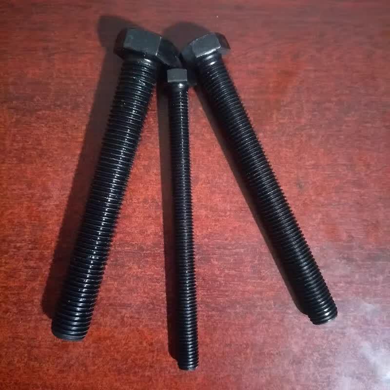 12.9 Grade Blackened Carbon Steel Full Thread Hex Head Bolt
